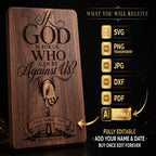 Personalized If God Is For Us SVG, Romans 8:31 Christian Laser Engraving File