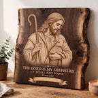 Psalm 23 SVG: Jesus Carrying a Lamb Bible Verse Design