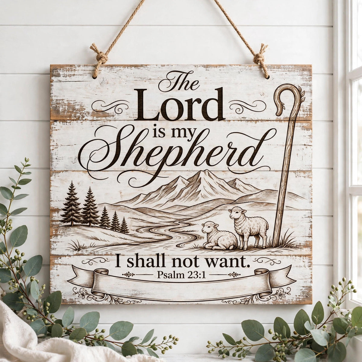 Psalm 23 1 SVG  The Lord Is My Shepherd Mountain Design