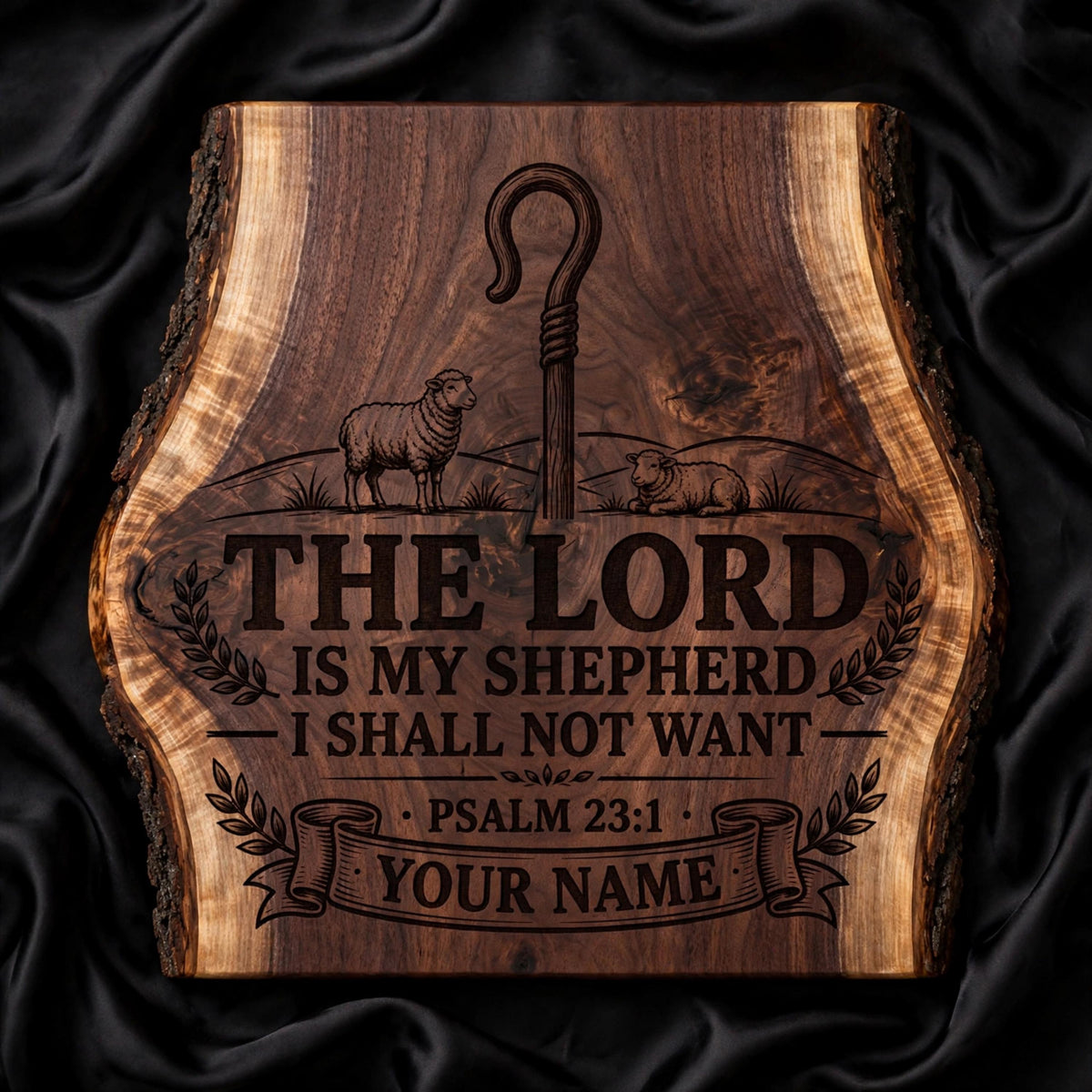 Psalm 23 SVG, The Lord Is My Shepherd Design for Laser Engraving