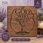 Personalized If God Is For Us SVG, Romans 8:31 Christian Laser Engraving File