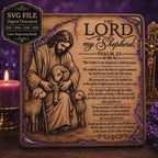 Psalm 23 Shepherd SVG, Christian Laser Engraving File
