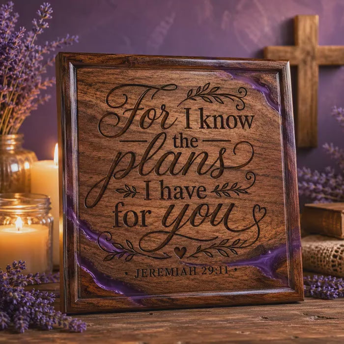 Jeremiah 29:11 SVG, Hope and a Future Bible Verse, Christian Laser Engraving File