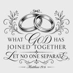 What God Has Joined Together SVG, Matthew 19:6 PNG, Christian Wedding Bible Verse Design, Marriage Laser Engraving File